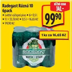 Albert Radegast Rázná 10 6pack nabídka