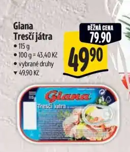 Albert Giana Tresčí játra • nabídka