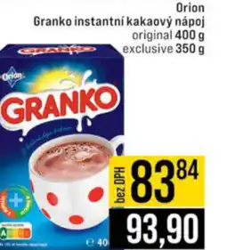 Jip Orion Granko instantní kakaový nápoj nabídka