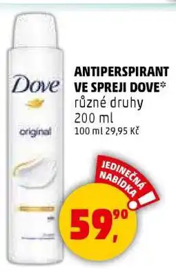 Penny Market Antiperspirant ve spreji Dove nabídka