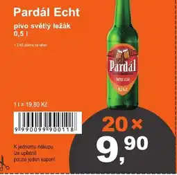 COOP DISKONT Pardál Echt pivo světlý ležák nabídka