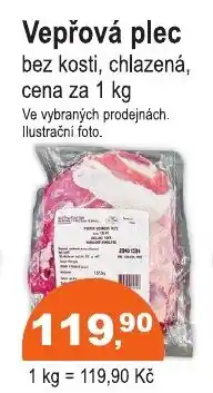 COOP DISKONT Vepřová plec bez kosti, chlazená nabídka