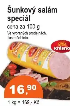 COOP DISKONT Šunkový salám speciál nabídka