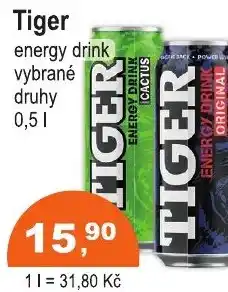 COOP DISKONT Tiger energy drink nabídka