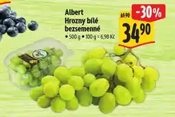 Albert Hrozny bílé bezsemenné nabídka