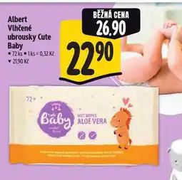 Albert Vlhčené ubrousky cute baby nabídka