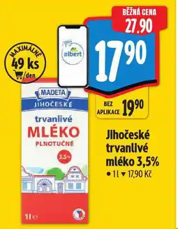 Albert Jihočeské trvanlivé mléko nabídka