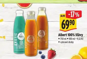 Albert 100% šťávy nabídka
