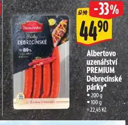 Albert Debrecínské párky nabídka