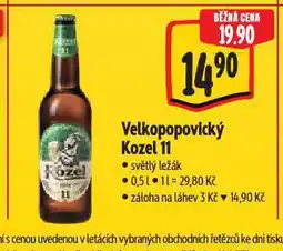 Albert Pivo velkopopovický kozel nabídka