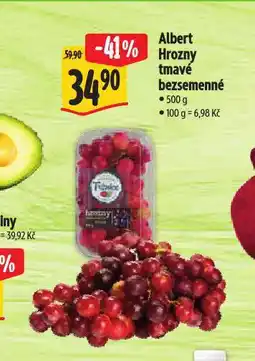 Albert Hrozny tmavé bezsemenné nabídka
