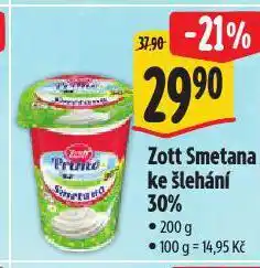 Albert Zott primo smetana ke šlehání nabídka