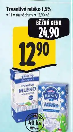 Albert Trvanlivé mléko nabídka