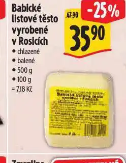 Albert Babické listové těsto nabídka