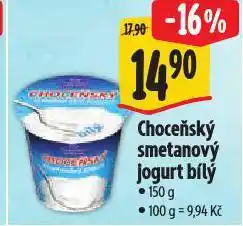 Albert Choceňský smetanový jogurt nabídka