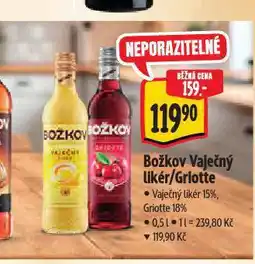 Albert Božkov vaječný likér nabídka