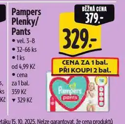 Albert Pampers dětské plenky nabídka