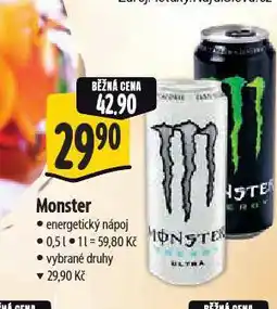 Albert Monster energy drink nabídka