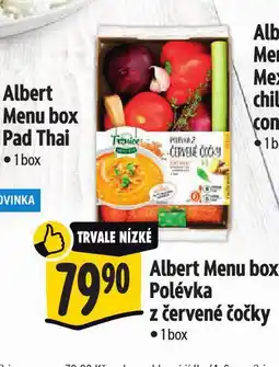 Albert Menu box polévka z červené čočky nabídka