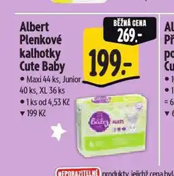 Albert Cute baby plenkové kalhotky nabídka
