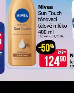 Teta Nivea tónovací tělové mléko nabídka