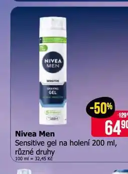 Teta Nivea men gel na holení nabídka