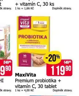 Teta Maxivita premium probiotika + vitamín c nabídka