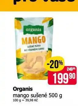 Teta Organis mango sušené nabídka