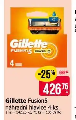 Teta Gillette náhradní hlavice nabídka