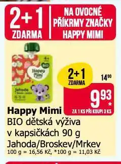 Teta Happy mimi bio dětská výživa nabídka