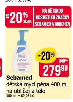 Teta Sebamed dětská mycí pěna nabídka
