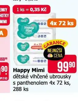 Teta Happy mini dětské vlhčené ubrousky nabídka