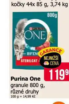 Teta Purina one granule pro kočky nabídka