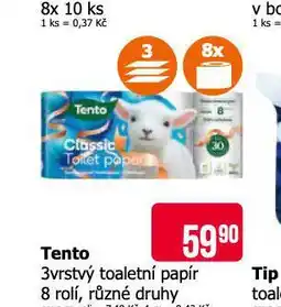 Teta Tento toaletní papír nabídka