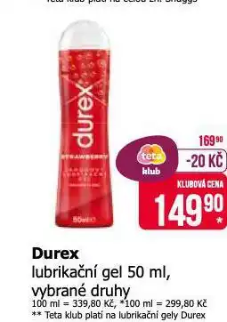 Teta Durex lubrikační gel nabídka