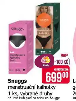 Teta Snuggs menstruační kalhotky nabídka