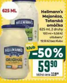 Billa Hellmann´s majonéza nabídka