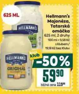 Billa Hellmans´s tatarská omáčka nabídka
