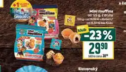 Billa Mini muffins nabídka