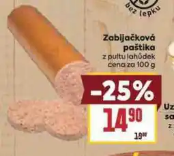 Billa Zabijačková paštika nabídka