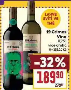 Billa 19 crimes víno nabídka