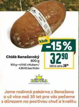 Billa Chléb benešovský nabídka