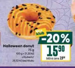 Billa Halloween donut nabídka