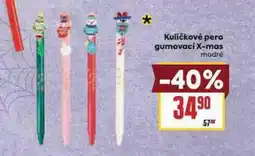 Billa Kuličkové pero gumovací x-mas nabídka