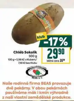Billa Chléb sokolík nabídka