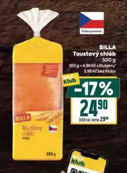 Billa Toustový chléb nabídka
