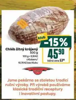 Billa Chléb žitný krájený nabídka