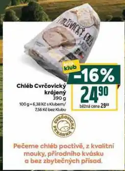 Billa Chléb cvrčovický krájený nabídka