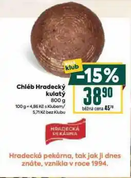 Billa Chléb hradecký kulatý nabídka