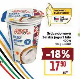 Billa Srdce domova selský jogurt bílý nabídka